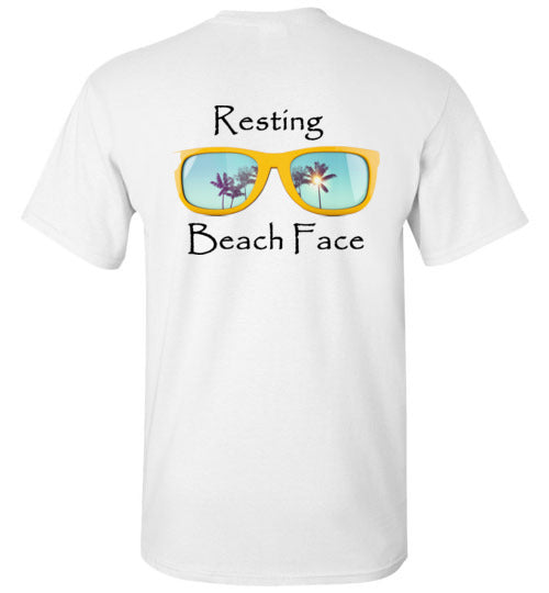 Resting Beach Face Short Sleeve T-Shirt