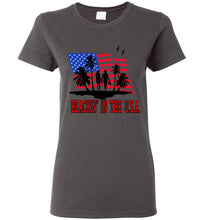 Beachin' In The U.S.A. Ladies T Shirt